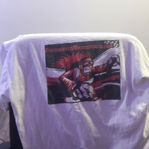 White Grassroots Motorsports magazine t-shirt